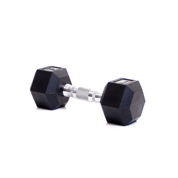 Body Power 6Kg Rubber Hex Dumbbells (x2)