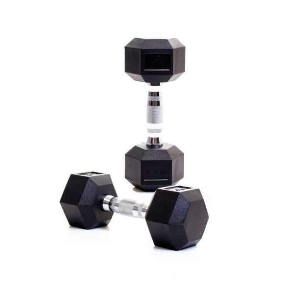 Body Power 7.5Kg Rubber Hex Dumbbells (x2)