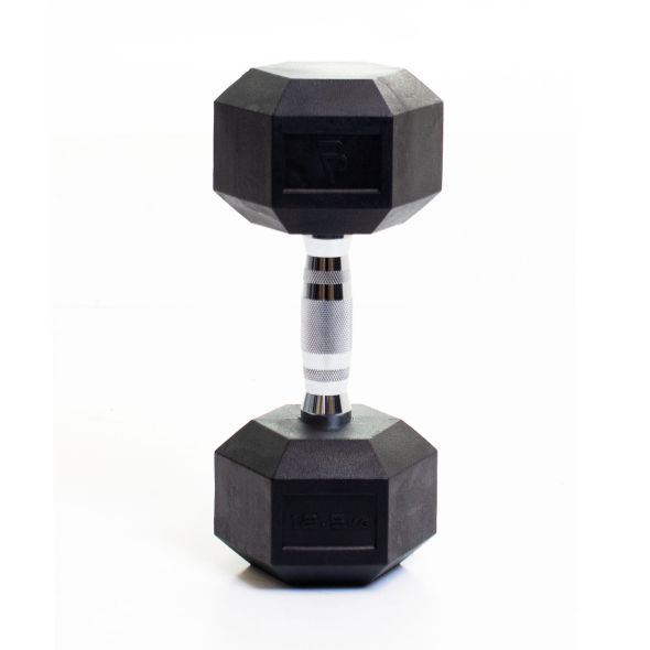 Body Power 12.5Kg Rubber Hex Dumbbells (x2)