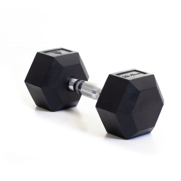 Body Power 12.5Kg Rubber Hex Dumbbells (x2)