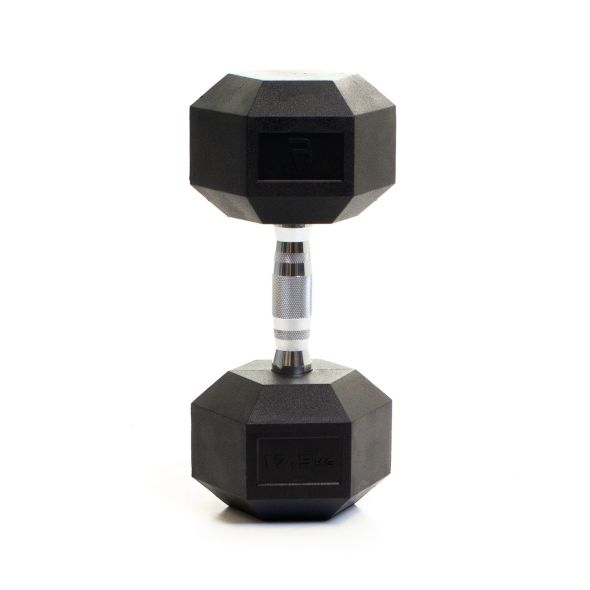 Body Power 17.5Kg Rubber Hex Dumbbells (x2)
