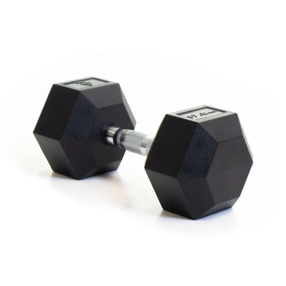 Body Power 17.5Kg Rubber Hex Dumbbells (x2)