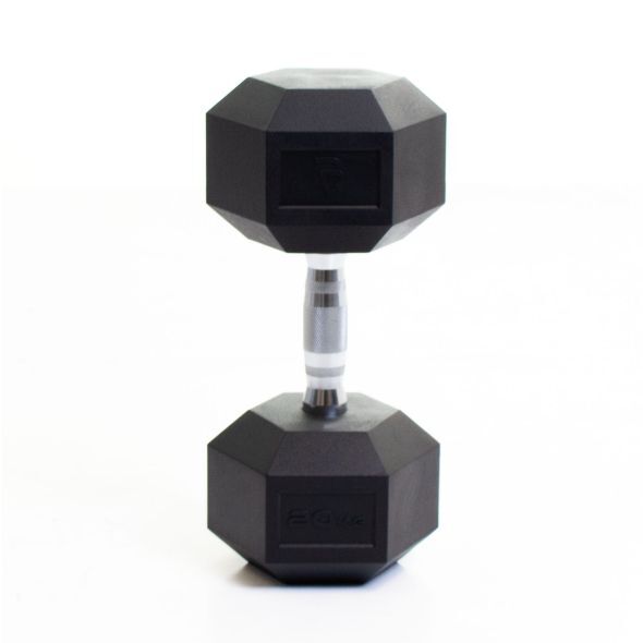 Body Power 20Kg Rubber Hex Dumbbells (x2)