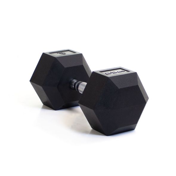 Body Power 27.5Kg Rubber Hex Dumbbells (x2)