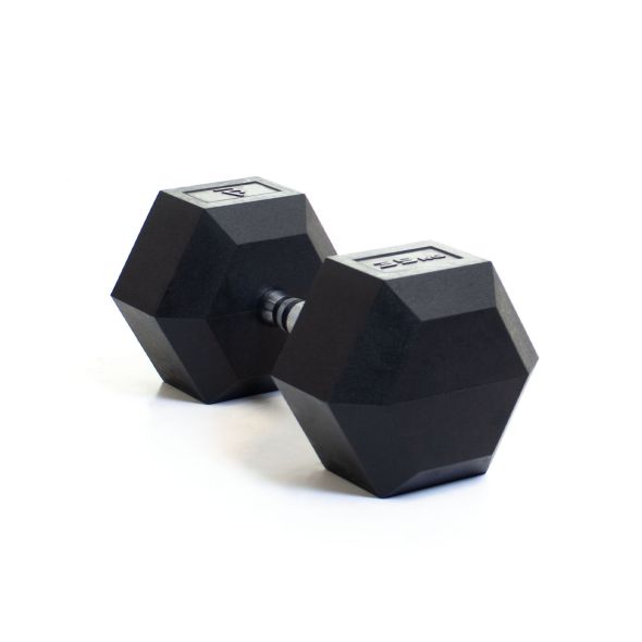 Body Power 35Kg Rubber Hex Dumbbells (x2)