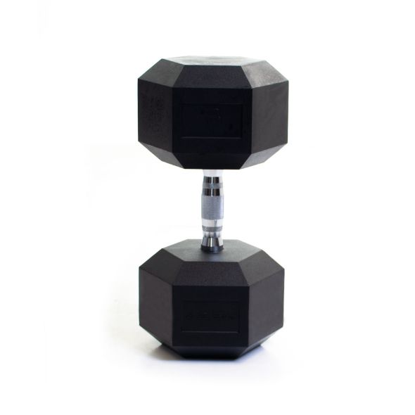Body Power 42.5Kg Rubber Hex Dumbbells (x2)