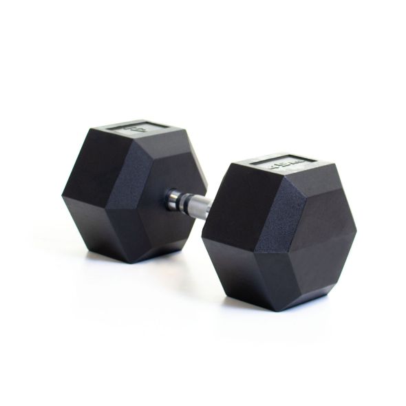 Body Power 45Kg Rubber Hex Dumbbells (x2)