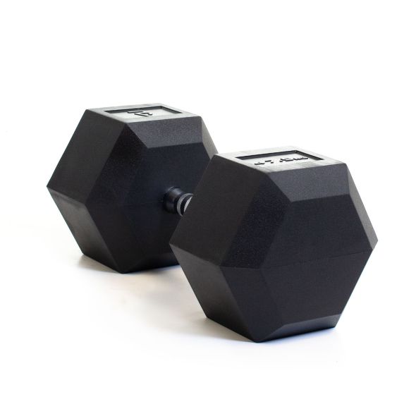 Body Power 47.5Kg Rubber Hex Dumbbells (x2)