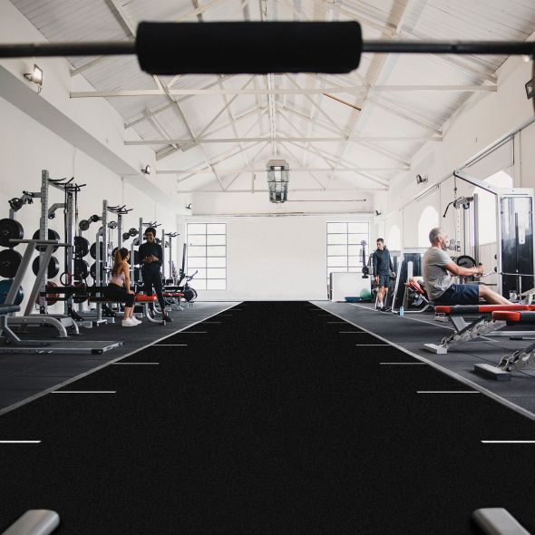 Body Power 1m x 8m Sprint & Sled Track - Black/Brigade