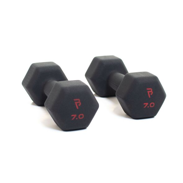 Body Power 7Kg Neoprene Hex Dumbbells (x2)