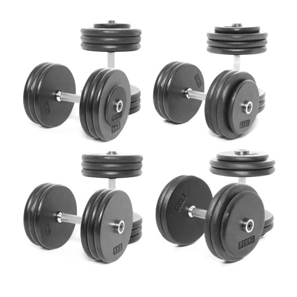 Body Power Pro-style Dumbbell Set - 27.5kg, 30kg, 32.5kg and 35kg Pairs