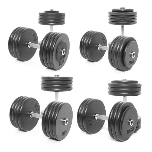 Body Power Pro-style Dumbbell Set - 37.5kg, 40kg, 42.5kg and 45kg Pairs