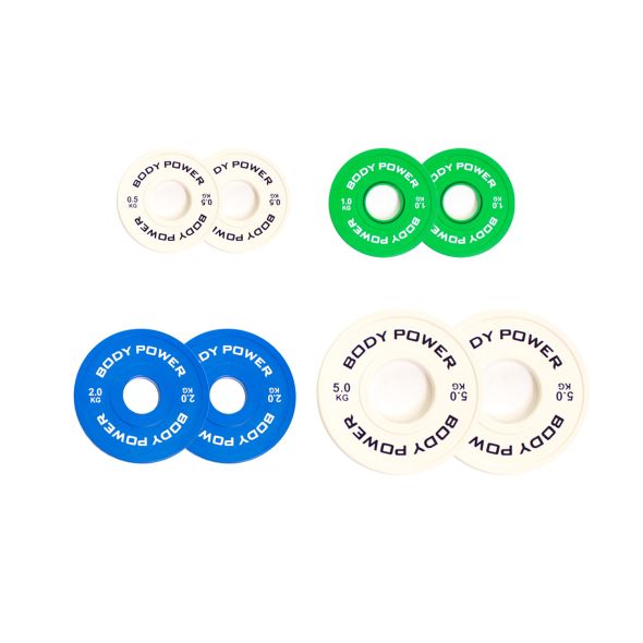 Body Power 17Kg Coloured Fractional Olympic Weight Plate Set