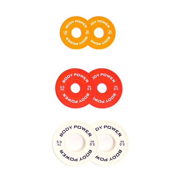 Body Power 17.5Kg Coloured Fractional Olympic Weight Plate Set