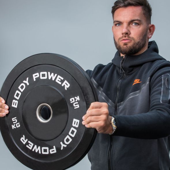 Body Power 90Kg Solid Rubber Olympic Weight Set