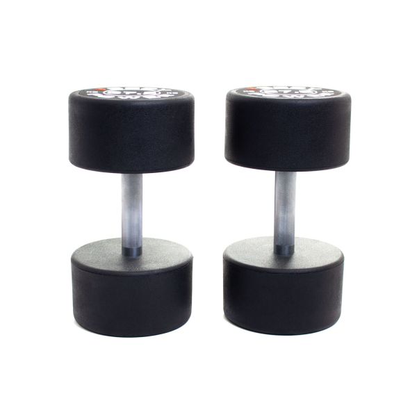 Body Power 37.5kg Pro Round Rubber Dumbbells (x2)