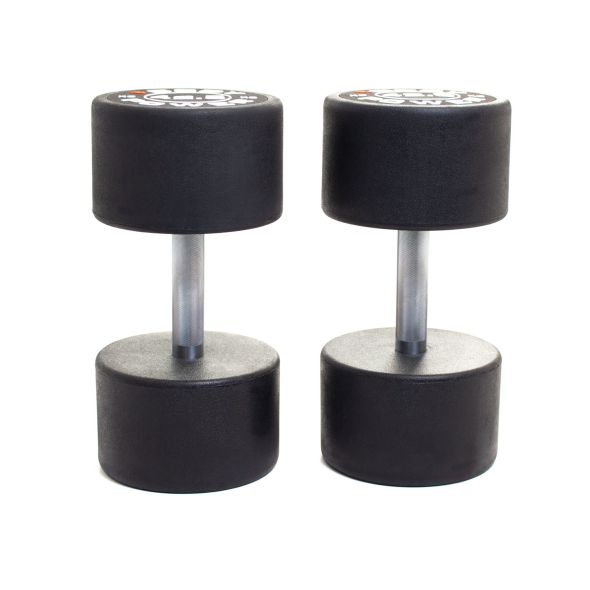 Body Power 42.5kg Pro Round Rubber Dumbbells (x2)