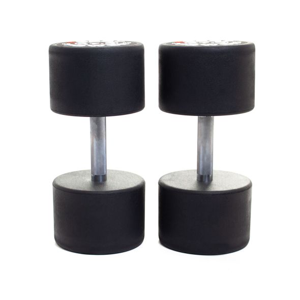 Body Power 47.5kg Pro Round Rubber Dumbbells (x2)