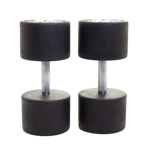 Body Power 50kg Pro Round Rubber Dumbbells (x2)
