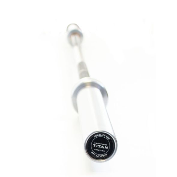 Body Power TITAN 2.3m 20kg Competition Deadlift Barbell - Black Shaft with Chrome Sleeves - 680kg Rated