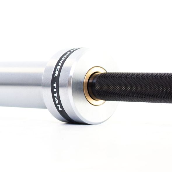 Body Power TITAN 2.3m 20kg Competition Deadlift Barbell - Black Shaft with Chrome Sleeves - 680kg Rated