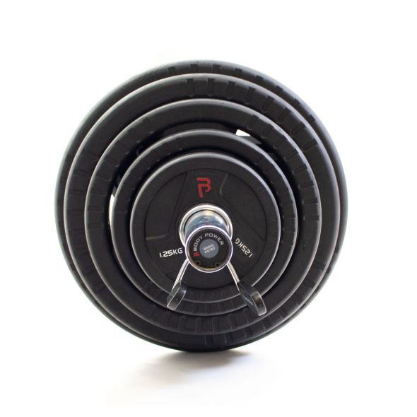 Body Power 105kg Rubber Tri-Grip Olympic Weight Set