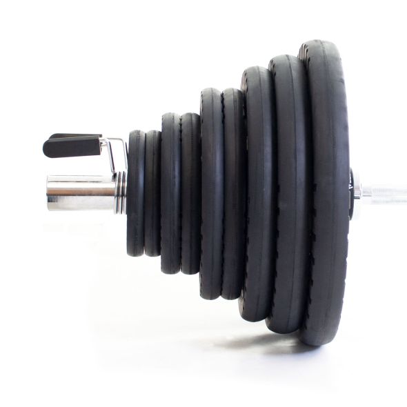 Body Power 145kg Rubber Tri-Grip Olympic Weight Set