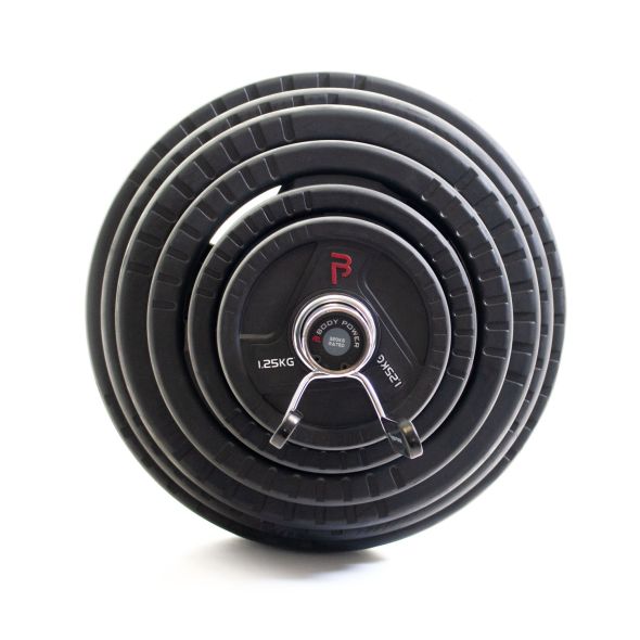 Body Power 185kg Rubber Tri-Grip Olympic Weight Set