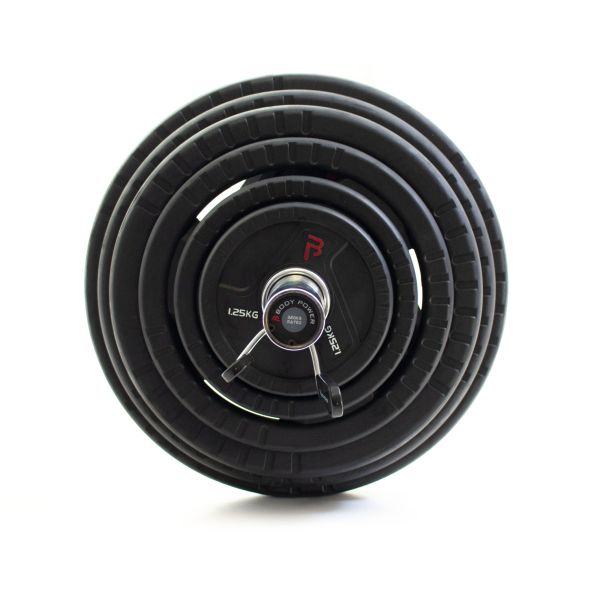 Body Power 127.5kg Rubber Tri-Grip Olympic Weight Set
