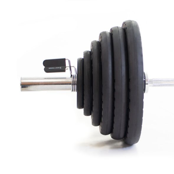 Body Power 127.5kg Rubber Tri-Grip Olympic Weight Set