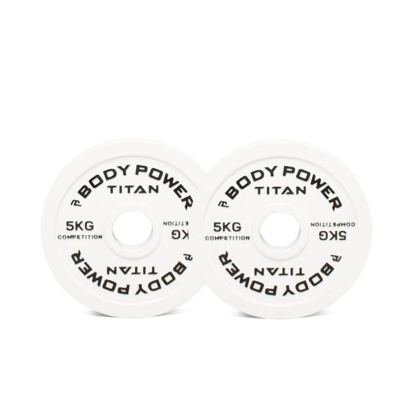 Body Power TITAN Calibrated Cast Iron Olympic Plate 5kg (x2)