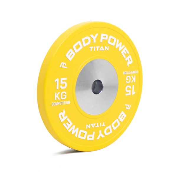 Body Power TITAN Competition Bumper Plate 15kg (x1)