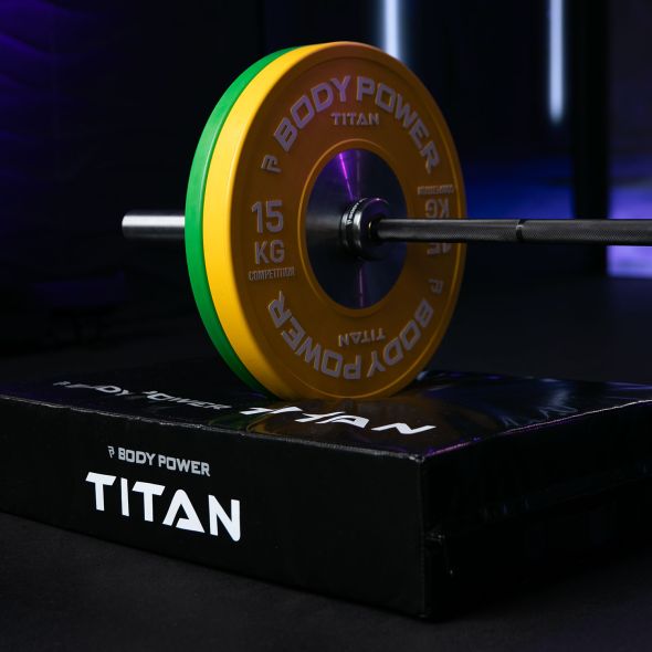 Body Power TITAN Competition Bumper Plate 15kg (x1)