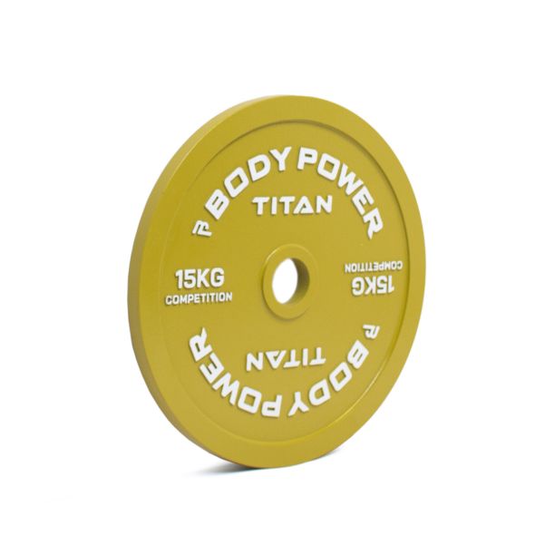 Body Power TITAN Calibrated Cast Iron Olympic Plate 15kg (x2)