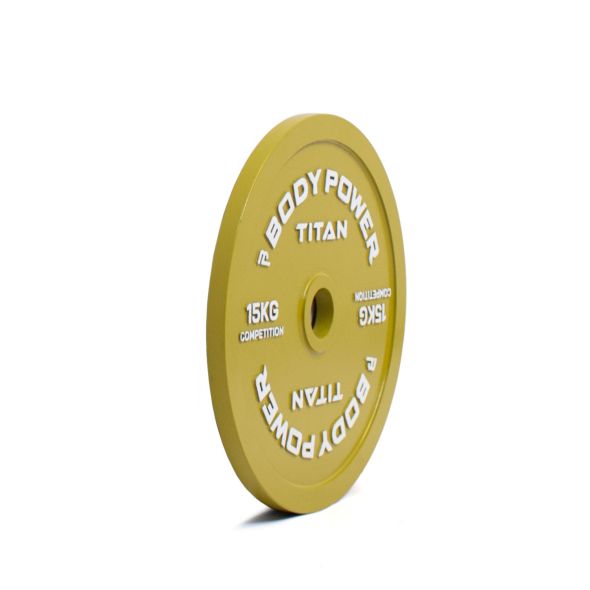 Body Power TITAN Calibrated Cast Iron Olympic Plate 15kg (x2)