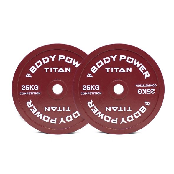 Body Power TITAN Calibrated Cast Iron Olympic Plate 25kg (x2)
