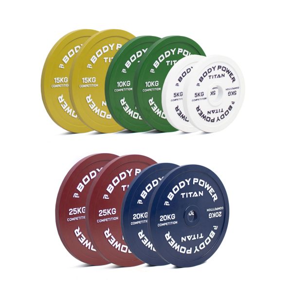 Body Power TITAN 150kg Calibrated Cast Iron Olympic Weight Plate Set