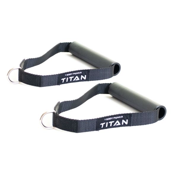Body Power TITAN Black Steel D-Handles
