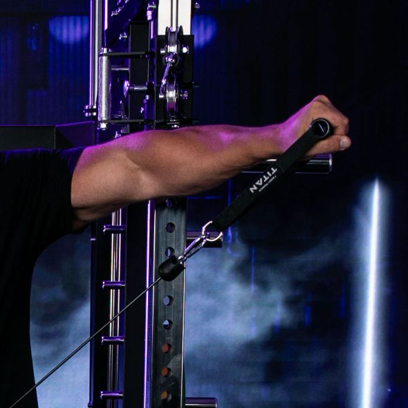 Body Power TITAN Black Steel D-Handles