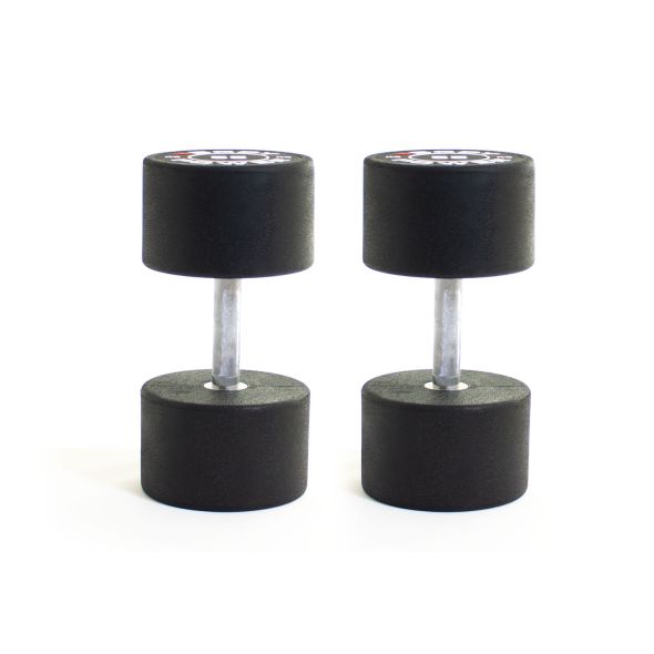 Body Power 55kg Pro Round Rubber Dumbbells (x2)