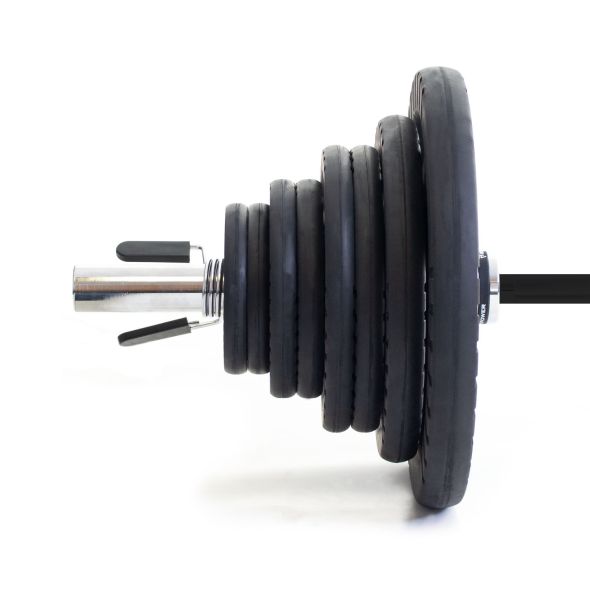 Body Power 125kg Rubber Tri-Grip Olympic Weight Set