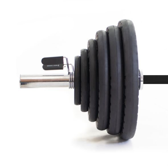 Body Power 127.5kg Rubber Tri-Grip Olympic Weight Set