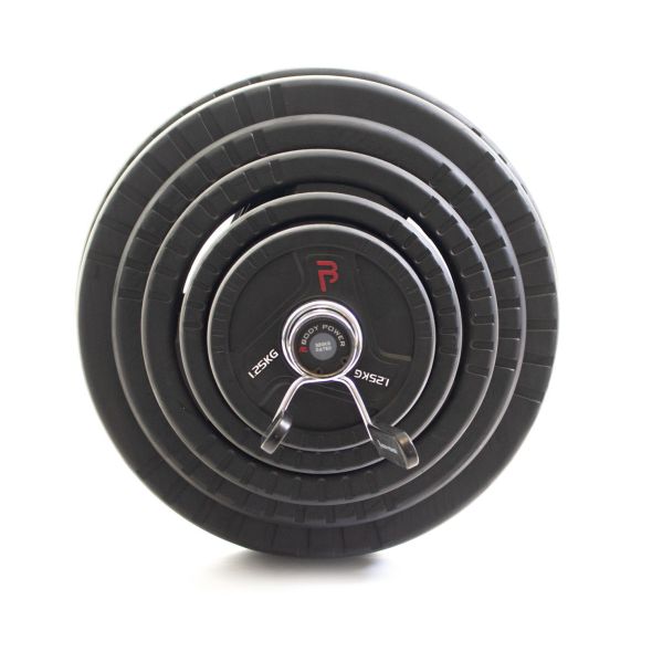 Body Power 205kg Rubber Tri-Grip Olympic Weight Set