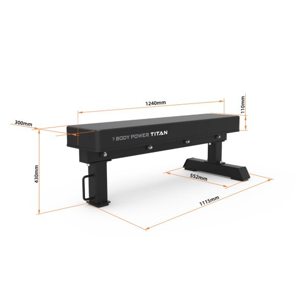 Body Power TITAN Powerlifting Flat Bench