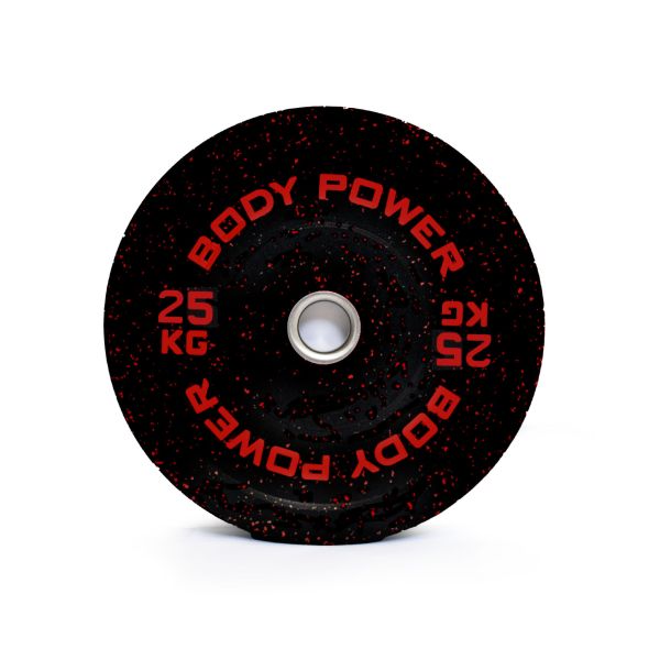 Body Power 180kg Hi-Temp Rubber Crumb Olympic Bumper Kit with Competition Deadlift Barbell