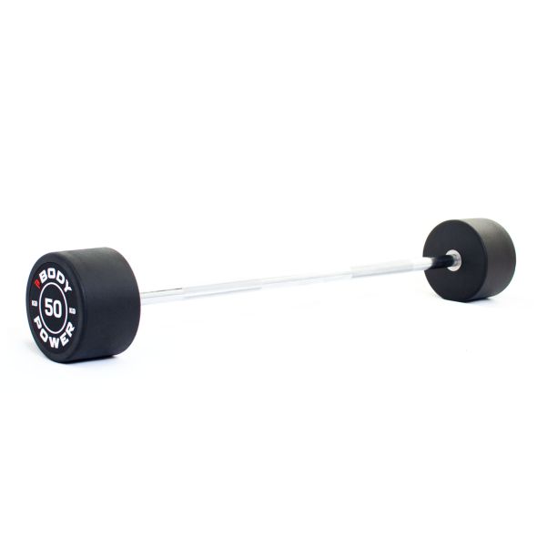Body Power Pro Round Rubber Straight Fixed Barbell