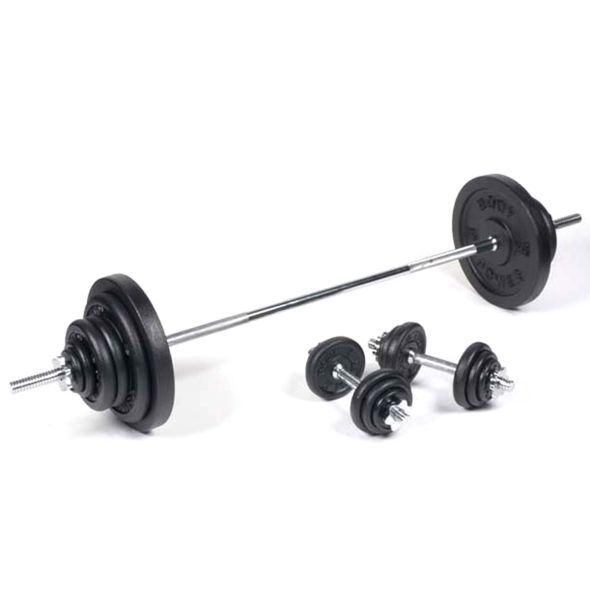 Body Power 101kg 6ft Spinlock Weight Set
