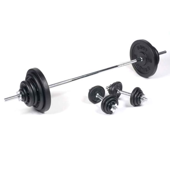 Body Power 102kg 7ft Spinlock Weight Set