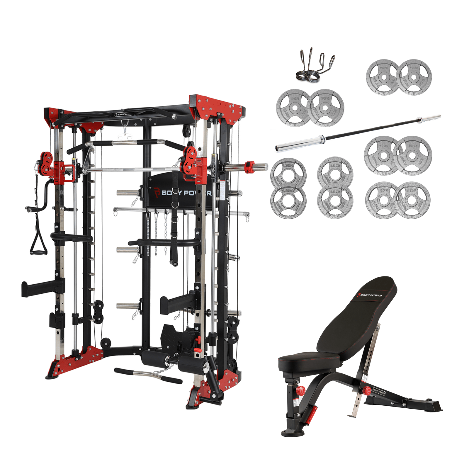 Titan Body Power Smith Half Rack With Bench Expert-Tested: Titan